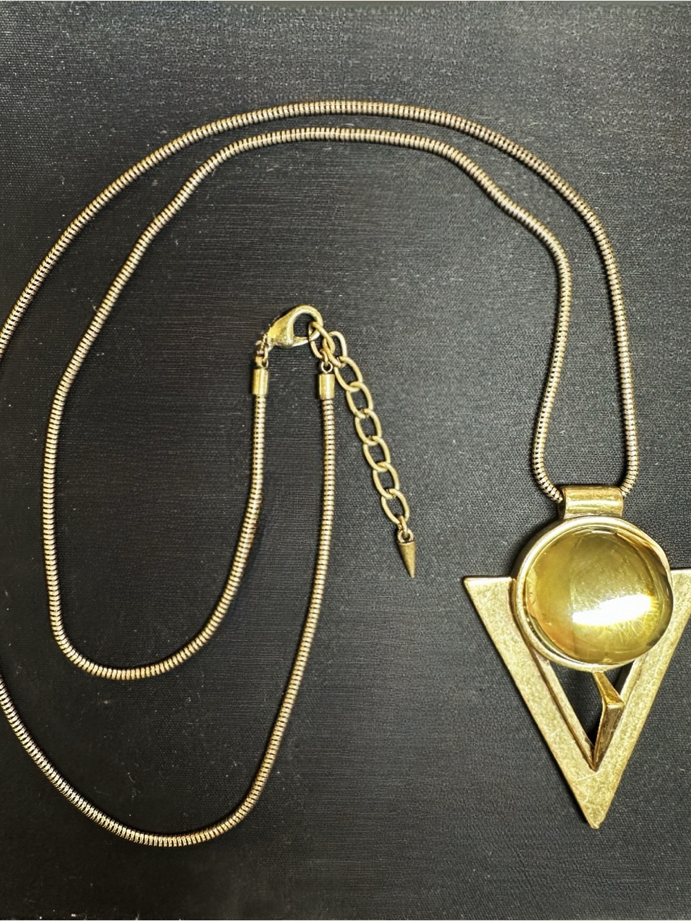 Jenny Bird Gold-Tone Triangle Pendant Necklace